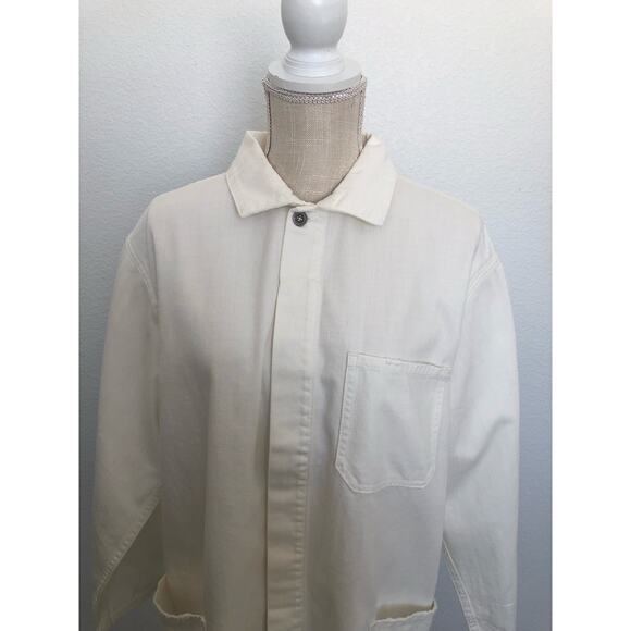 Free People v. Sandrine Rose White Utility Shirt Jacket - L - Picture 4 of 5